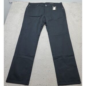 Dunning Golf Pants Mens 36x32 Black Stretch Performance Flat Front Straight Leg